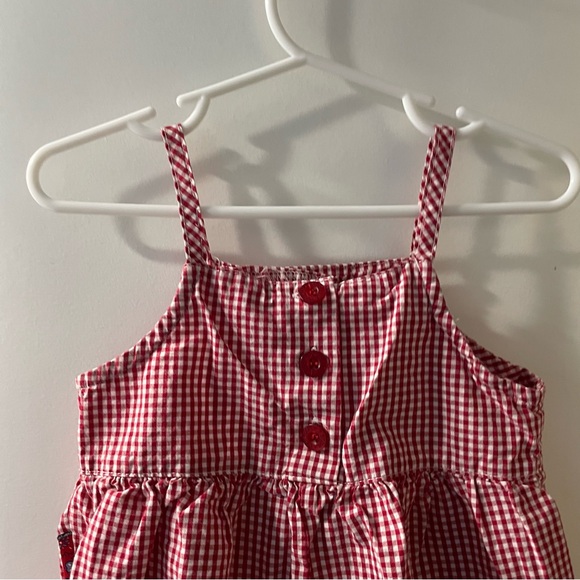 Oshkosh Red Gingham Baby Romper - Picture 4 of 5